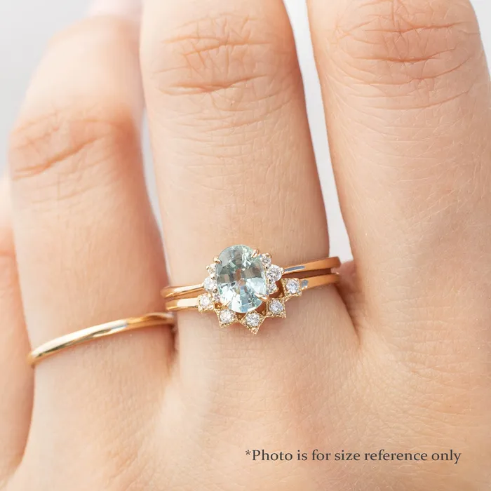 Envero Jewelry Rings Lena Ring 079ct Green Madagascar Sapphire 14K Rose Gold One of a kind