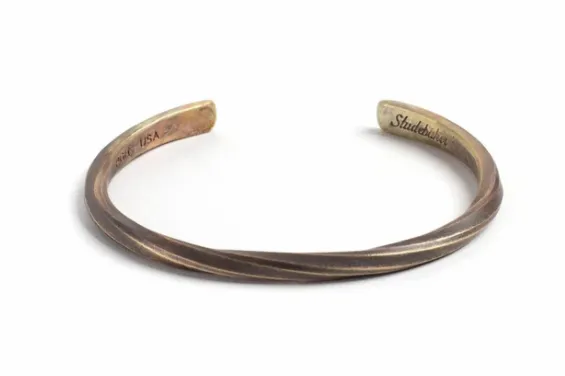 Studebaker Cuff Large Brass Patina Studebaker Metals Earrings