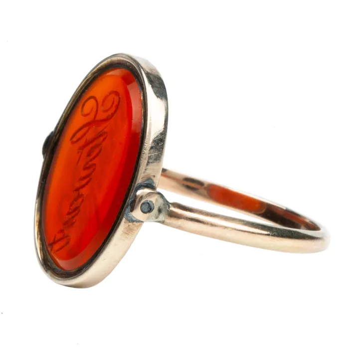 Bell Bird Antiques Rings 19th Century Hardstone Flip Ring