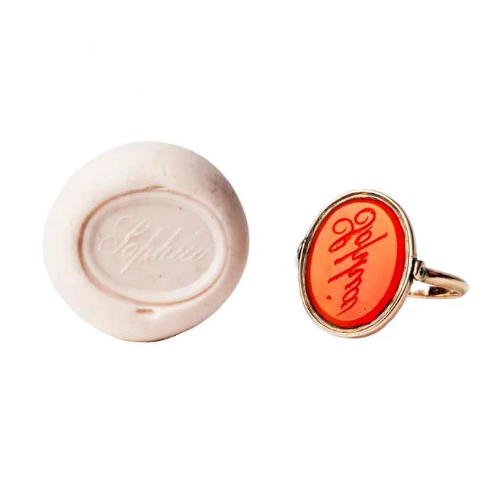 Bell Bird Antiques Rings 19th Century Hardstone Flip Ring