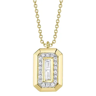 SHY CREATIONS Necklaces 009CT DIAMOND BAGUETTE NECKLACE