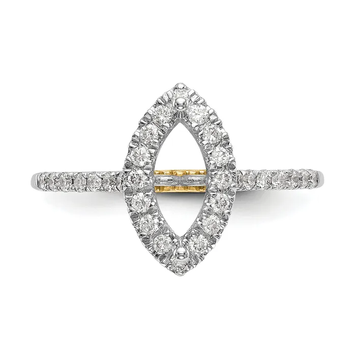 033ct CZ Solid Real 14ktt Marquise Halo Engagement Ring Goldia Rings