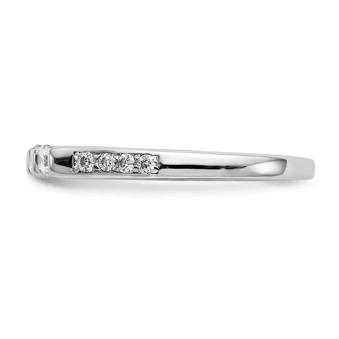 036ct CZ Solid Real 14K White Gold Wedding Wedding Band Ring Goldia Rings