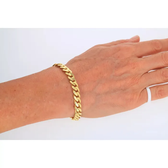 10k Yellow Gold Royal Monaco Miami Cuban Link 9mm Chain Bracelet w Box Clasp 7 Goldiacom Bracelets
