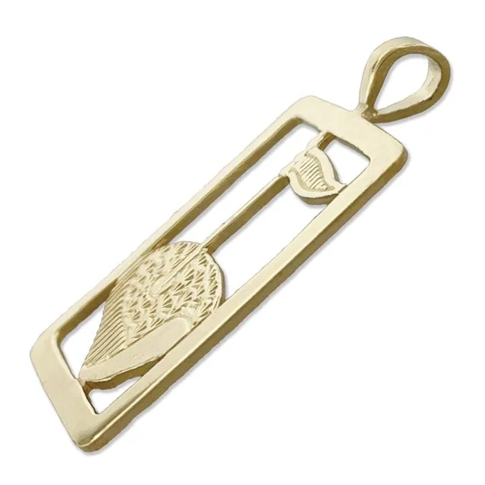 14K Gold Golf Putting Green Framed Pendant Goldia Necklaces