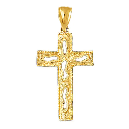 14K Gold Passion Cross Pendant Goldia Necklaces