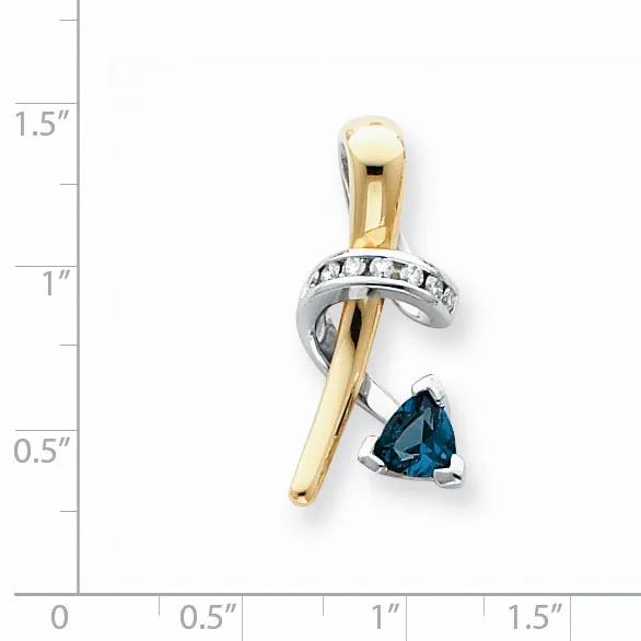 14k Two tone AA Diamond slide concave laser cut Goldiacom Rings
