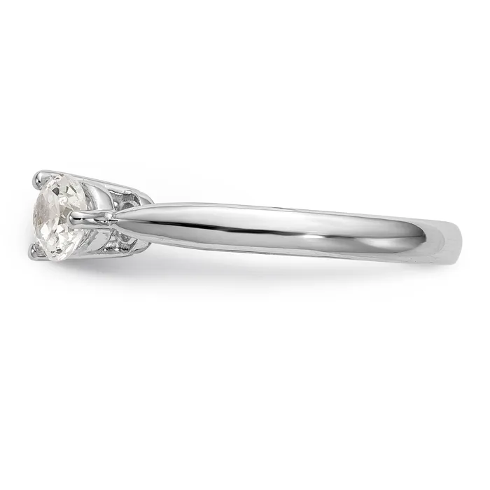 14K White Gold 3 Stone Diamond Peg Set Engagement Ring Goldiacom Rings