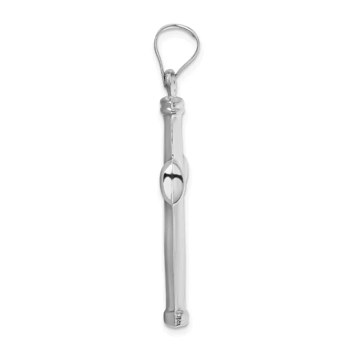 14k White Gold Polished Stamping Cross Pendant Goldia Necklaces