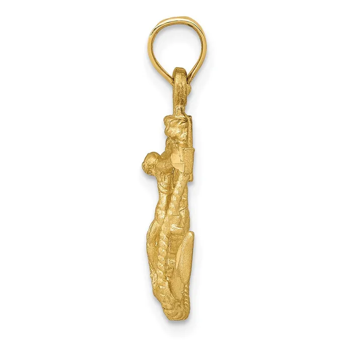 14k Yellow Gold Mariners Cross Pendant Goldia Necklaces