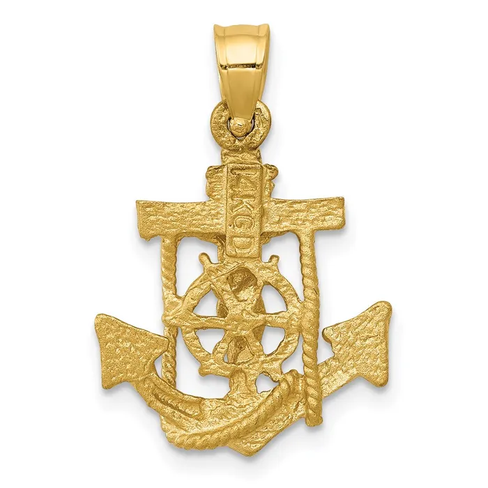 14k Yellow Gold Mariners Cross Pendant Goldia Necklaces