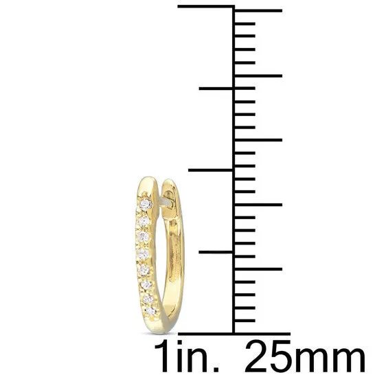 Earrings JMS always Original AMOUR 110 CT TW Diamond Hoop Earrings In 10K Yellow Gold Earrings JMS always Original AMOUR 110 CT TW Diamond Hoop Earrings In 10K Yellow Gold