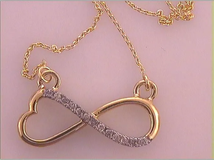 gndatlanta 10k Yellow Gold Diamond Infinity Pendant Necklace 112 Cttw Necklaces gndatlanta 10k Yellow Gold Diamond Infinity Pendant Necklace 112 Cttw Necklaces