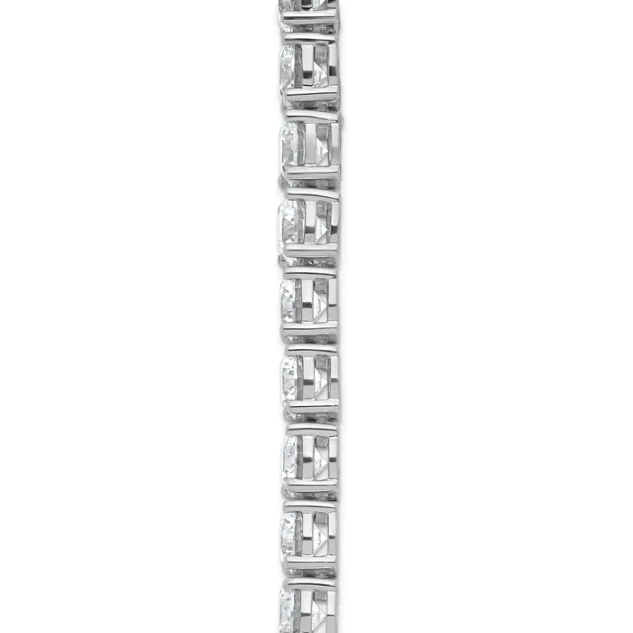 Goldia Necklaces 14k White Gold 58 13 Ct Lab Grown Diamond VSSI G Round 24 inch Straight Tennis Necklace