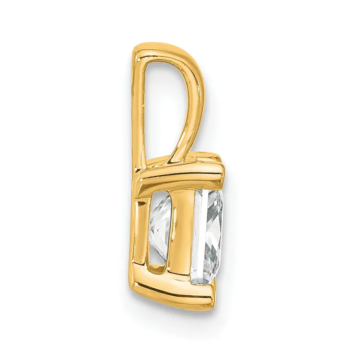Goldia Necklaces 14k Yellow Gold 1 12 Ct Certified Lab Grown Diamond VSSI G Princess Four Prong Pendant