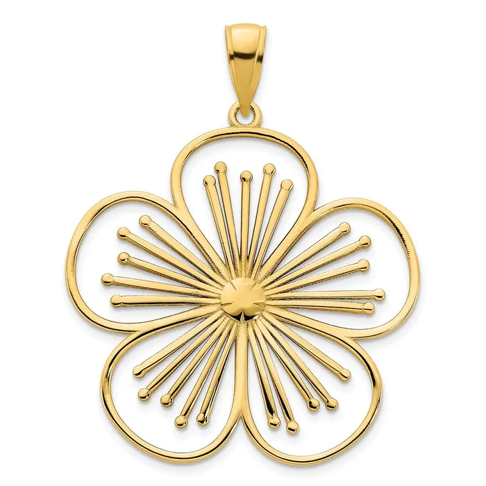Goldia Necklaces 14k Yellow Gold Flower Pendant