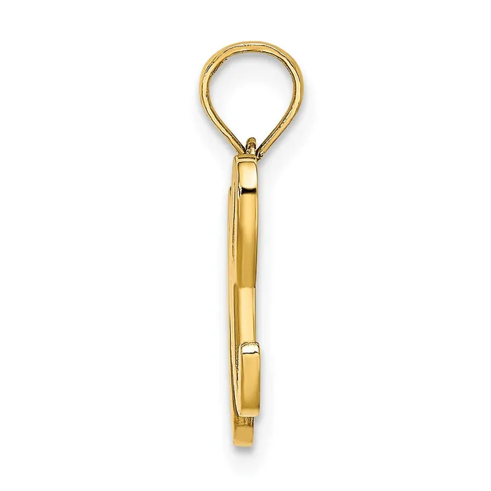 Goldia Necklaces 14k Yellow GoldY Script Letter H Initial Pendant