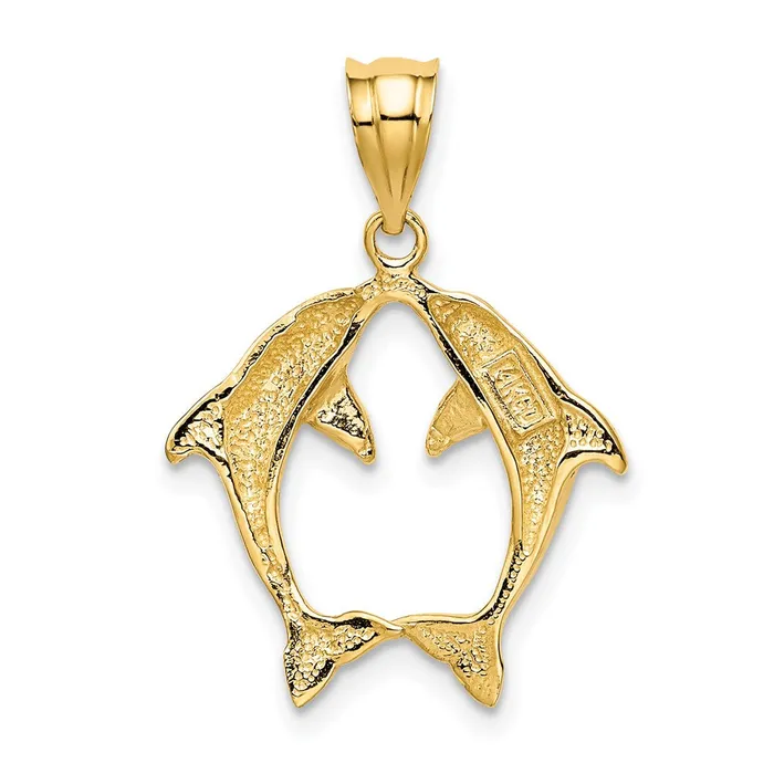 Goldia PreStyled Sets 14k Yellow Gold Two Dolphins Pendant