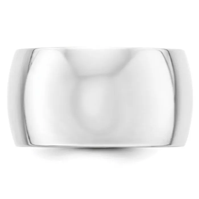 Goldia Rings Solid 10K White Gold 12mm Half Round MensWomens Wedding Band Ring Size 12 Goldia Rings Solid 10K White Gold 12mm Half Round MensWomens Wedding Band Ring Size 12