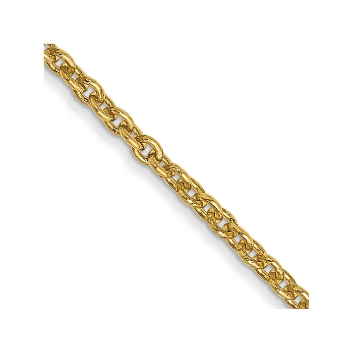 MDS Necklaces 14K Yellow Gold 26 inch 14mm Forzantine Cable with Lobster Clasp Chain Necklace MDS Necklaces 14K Yellow Gold 26 inch 14mm Forzantine Cable with Lobster Clasp Chain Necklace