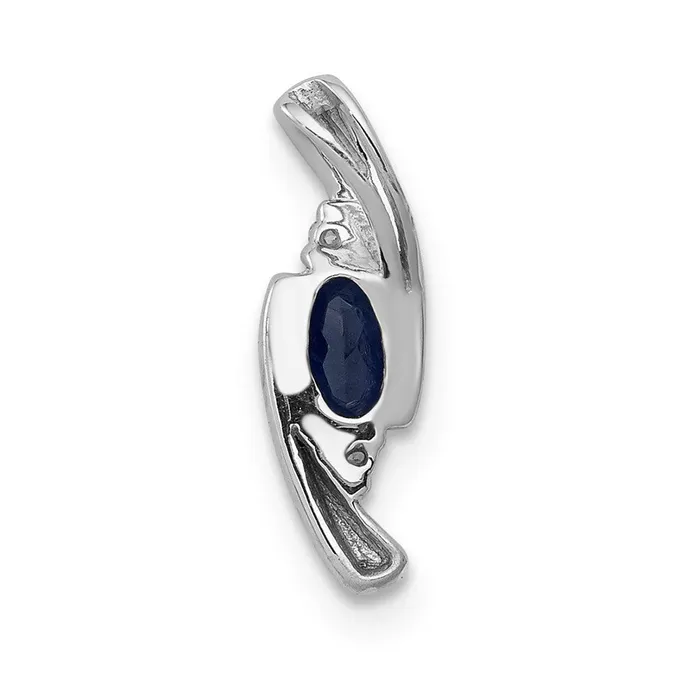 Necklaces Goldia 14k White Gold 01ct Real Diamond and 33 Sapphire Pendant