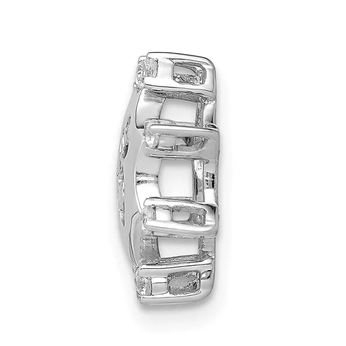 Necklaces Goldia 14k White Gold 110ct Real Diamond Om Symbol Chain Slide