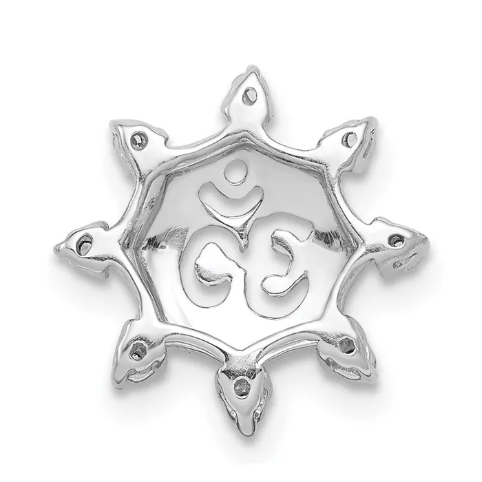 Necklaces Goldia 14k White Gold 110ct Real Diamond Om Symbol Chain Slide