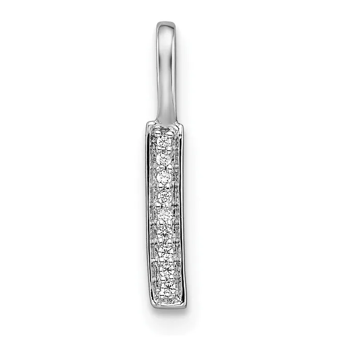 Necklaces Goldia 14K White Gold Real Diamond Letter I Initial Pendant