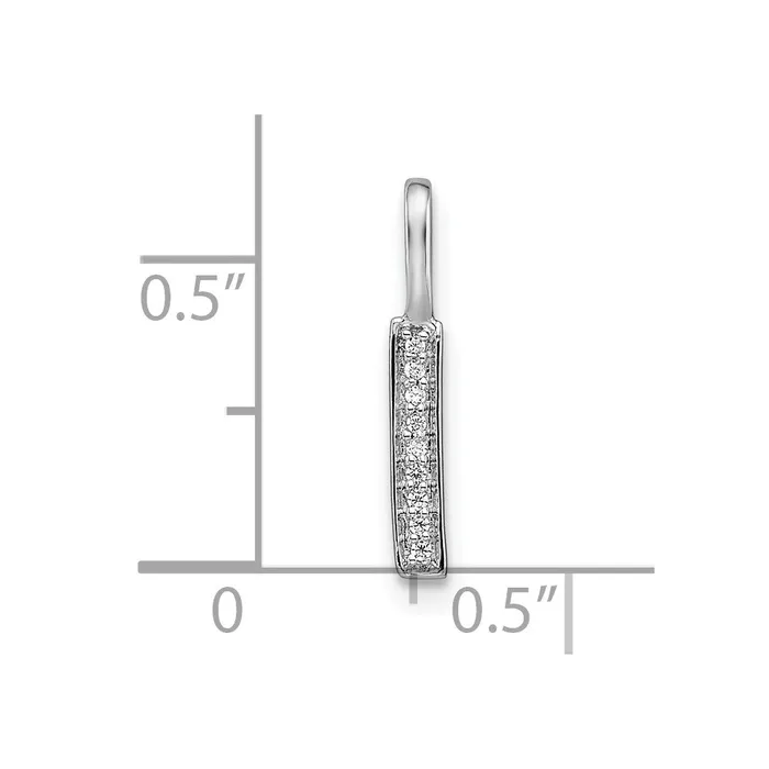 Necklaces Goldia 14K White Gold Real Diamond Letter I Initial Pendant