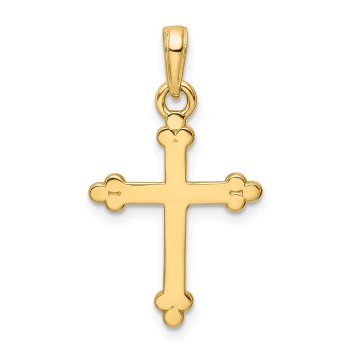 Necklaces Goldia 14k Yellow Rhodium Gold wRhodium DC Cross Pendant
