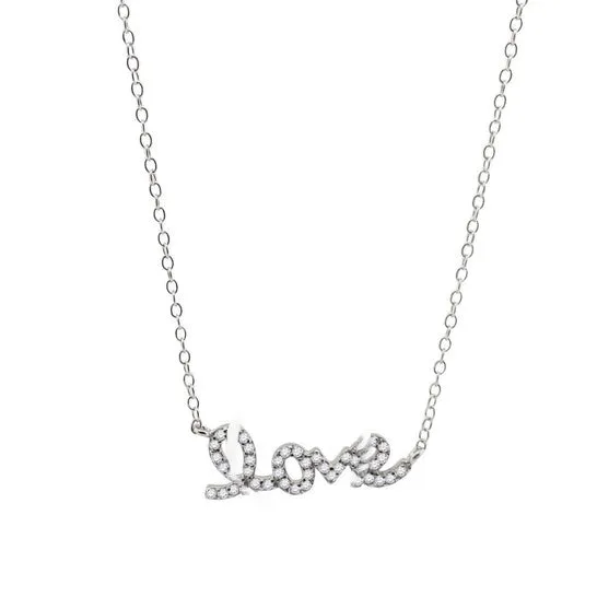 Necklaces JMS always Original Maulijewels Love Pendant In Sterling Silver With 020 Carat GHSI1 Round Shape White Diamond With 18 925 Sterling Silver Chain Necklaces JMS always Original Maulijewels Love Pendant In Sterling Silver With 020 Carat GHSI1 Round Shape White Diamond With 18 925 Sterling Silver Chain