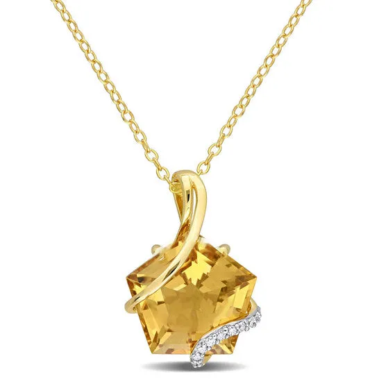 Necklaces Original AMOUR 6 CT TGW Citrine and Diamond Accent Wrapped Pendant Wd97d100ith Chain In Yellow Plated Sterling Silver JMS always Necklaces Original AMOUR 6 CT TGW Citrine and Diamond Accent Wrapped Pendant Wd97d100ith Chain In Yellow Plated Sterling Silver JMS always