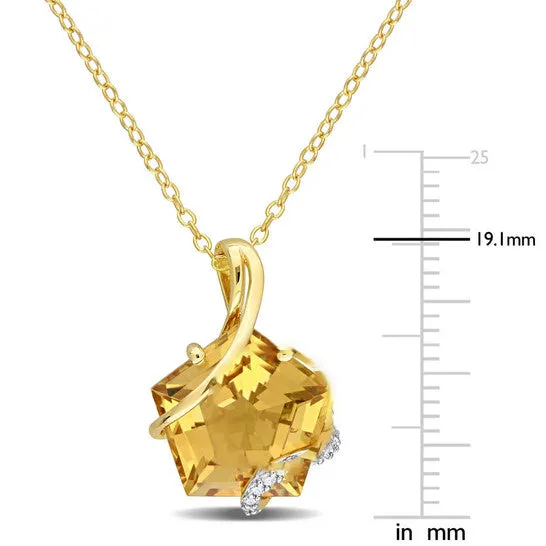 Necklaces Original AMOUR 6 CT TGW Citrine and Diamond Accent Wrapped Pendant Wd97d100ith Chain In Yellow Plated Sterling Silver JMS always Necklaces Original AMOUR 6 CT TGW Citrine and Diamond Accent Wrapped Pendant Wd97d100ith Chain In Yellow Plated Sterling Silver JMS always