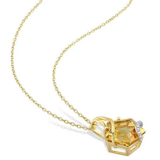 Necklaces Original AMOUR 6 CT TGW Citrine and Diamond Accent Wrapped Pendant Wd97d100ith Chain In Yellow Plated Sterling Silver JMS always Necklaces Original AMOUR 6 CT TGW Citrine and Diamond Accent Wrapped Pendant Wd97d100ith Chain In Yellow Plated Sterling Silver JMS always