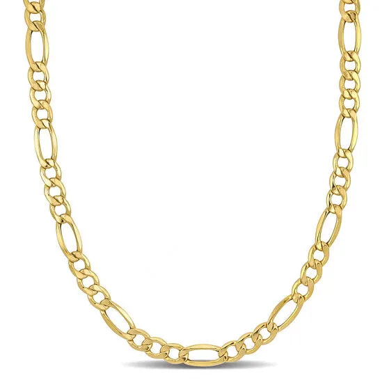 Necklaces Original AMOUR Mens 24 Inch Figaro Link Chain Necklace In 10K Yellow Gold 7 Mm JMS always