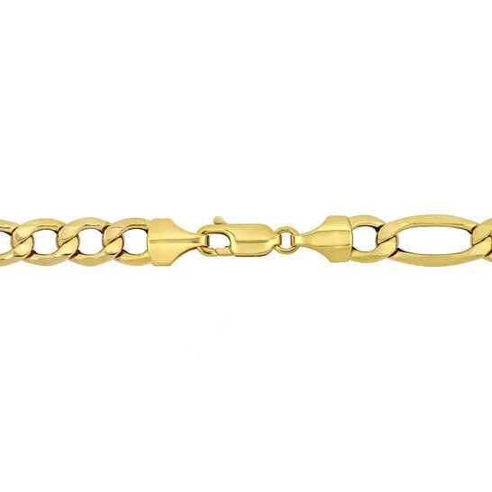 Necklaces Original AMOUR Mens 24 Inch Figaro Link Chain Necklace In 10K Yellow Gold 7 Mm JMS always Necklaces Original AMOUR Mens 24 Inch Figaro Link Chain Necklace In 10K Yellow Gold 7 Mm JMS always