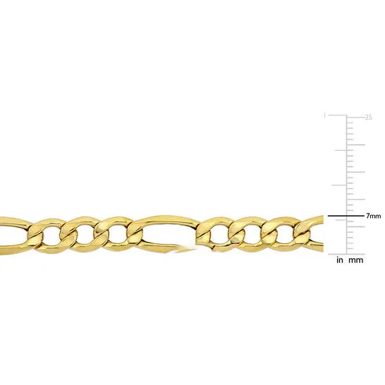 Necklaces Original AMOUR Mens 24 Inch Figaro Link Chain Necklace In 10K Yellow Gold 7 Mm JMS always Necklaces Original AMOUR Mens 24 Inch Figaro Link Chain Necklace In 10K Yellow Gold 7 Mm JMS always
