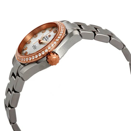 Original Omega Seamaster Aqua Terra Mother of Pearl Diamond Dial Ladies 18kt Rose Gold Steel Watch 23125302055003 JMS always Necklaces Original Omega Seamaster Aqua Terra Mother of Pearl Diamond Dial Ladies 18kt Rose Gold Steel Watch 23125302055003 JMS always Necklaces