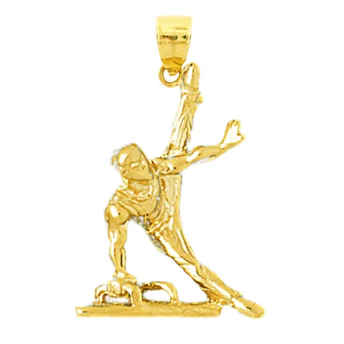 PreStyled Sets Goldia 14K Gold Pommel Horse Gymnastic Pendant