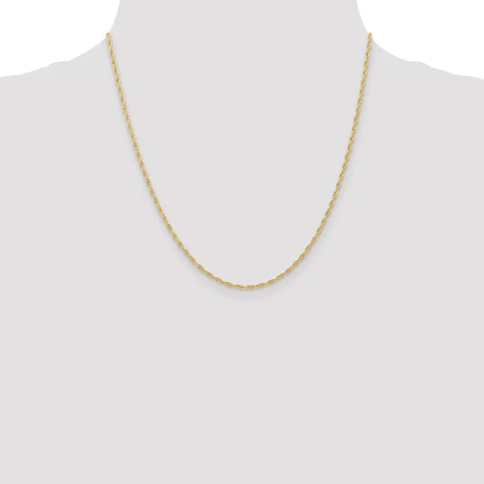 QGold Necklaces 10K Yellow Gold 155mm Carded Cable Rope Chain Necklace QGold Necklaces 10K Yellow Gold 155mm Carded Cable Rope Chain Necklace