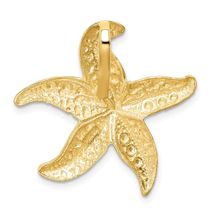 Rings Goldia 14k Yellow Gold Brushed Diamondcut Starfish Slide