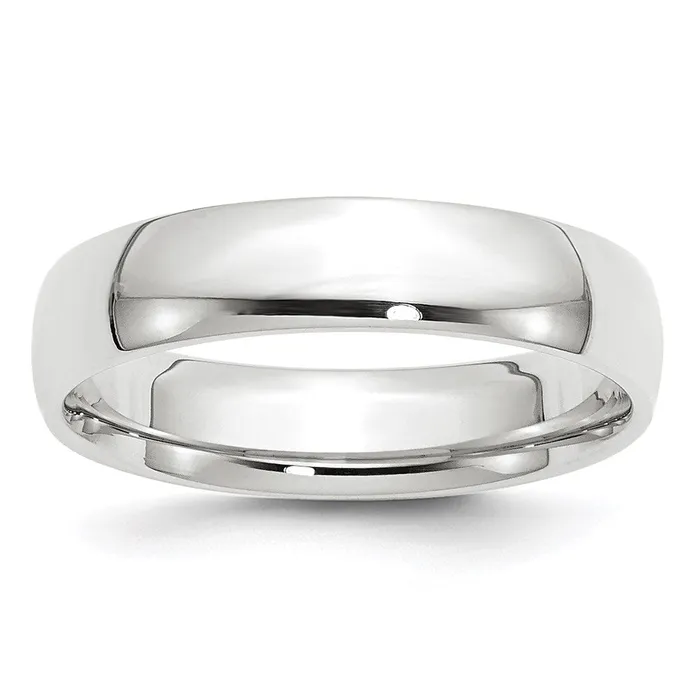 Rings Goldia Solid 10K White Gold 5mm Light Weight Comfort Fit MensWomens Wedding Band Ring Size 9