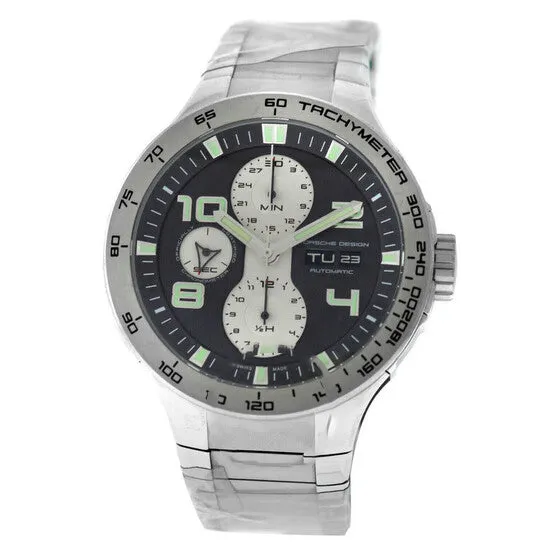 Watches JMS always Original Preowned Porsche Design Flat Six P6340 Chronograph Automatic Black Dial Mens Watch 63404144GB0251