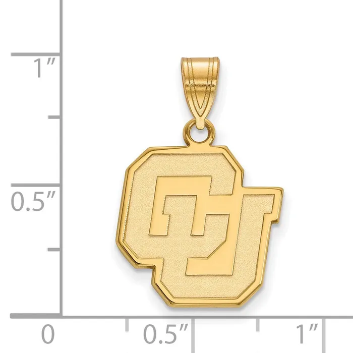10k Gold University of Colorado CU Medium Pendant TreasureFineJewelers Necklaces