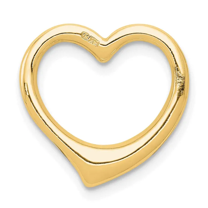 14K Polished Heart Chain Slide TreasureFineJewelers Necklaces