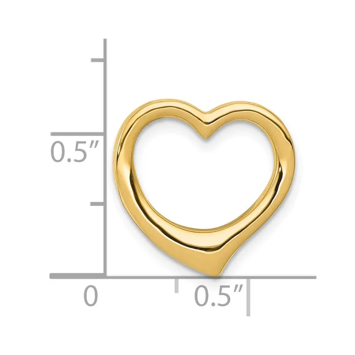 14K Polished Heart Chain Slide TreasureFineJewelers Necklaces