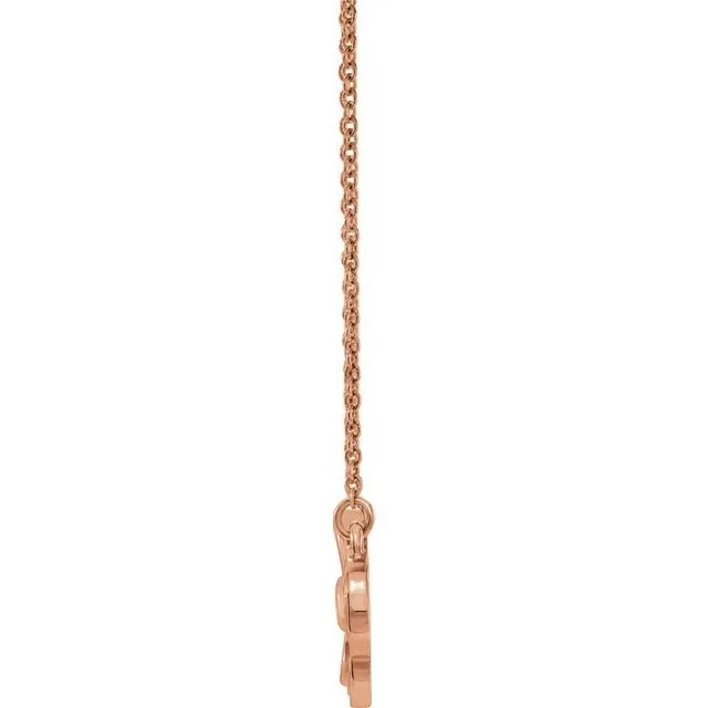 14K Rose 18 Clover Necklace TreasureFineJewelers Necklaces