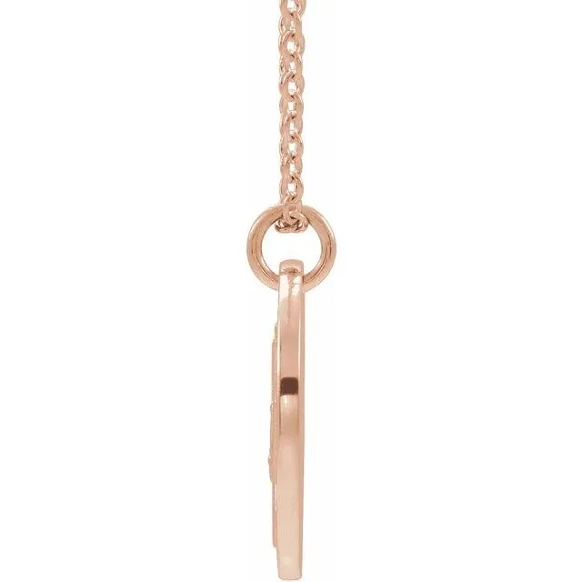 14K Rose Gold 025 CTW Natural Diamond Lotus 1618 Necklace TreasureFineJewelers Necklaces