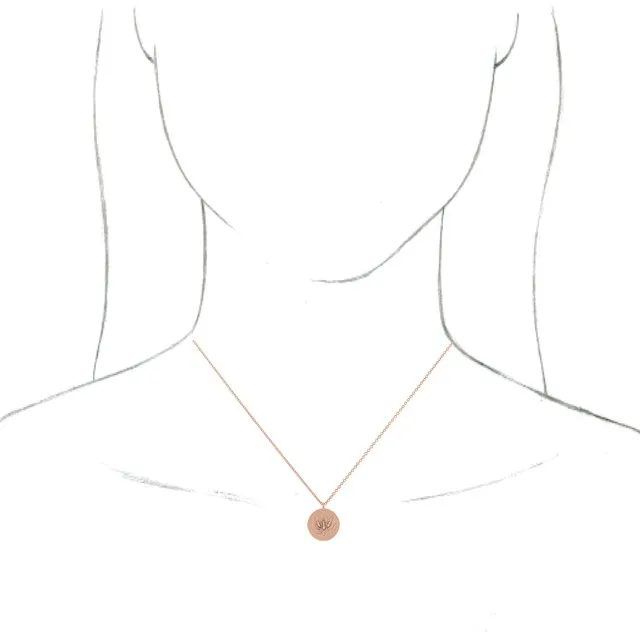 14K Rose Gold 025 CTW Natural Diamond Lotus 1618 Necklace TreasureFineJewelers Necklaces