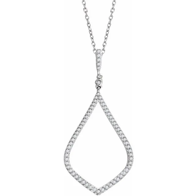 14K White 14 CTW Diamond 18 Necklace TreasureFineJewelers Necklaces